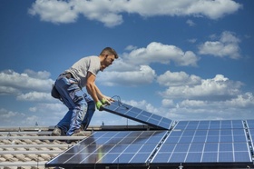 Solarpanel Solardach Installation Photovoltaik