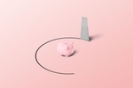 Sparschwein rosa Piggy Bank Säge Inflation