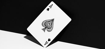 Spielkarte Ass Trick