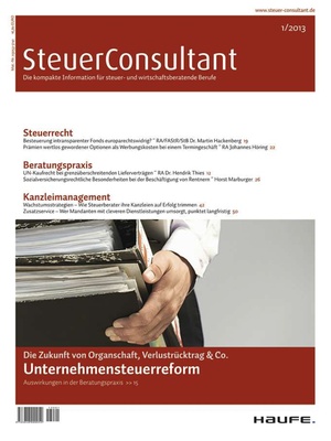 SteuerConsultant Ausgabe 1/2013 | SteuerConsultant