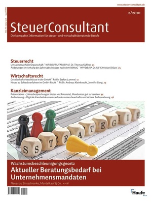 SteuerConsultant Ausgabe 2/2010 | SteuerConsultant