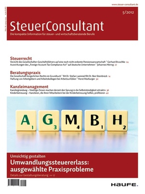 SteuerConsultant Ausgabe 5/2012 | SteuerConsultant