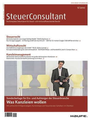 SteuerConsultant Ausgabe 6/2010 | SteuerConsultant