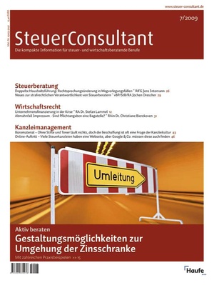 SteuerConsultant Ausgabe 7/2009 | SteuerConsultant