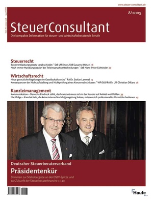 SteuerConsultant Ausgabe 8/2009 | SteuerConsultant