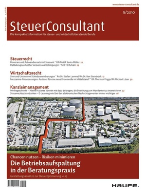 SteuerConsultant Ausgabe 8/2010 | SteuerConsultant