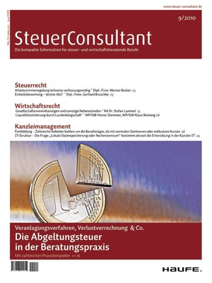 SteuerConsultant Ausgabe 9/2010 | SteuerConsultant