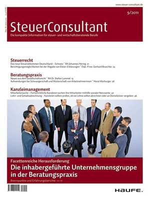 SteuerConsultant Ausgabe 9/2011 | SteuerConsultant
