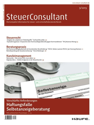 SteuerConsultant Ausgabe 9/2013 | SteuerConsultant