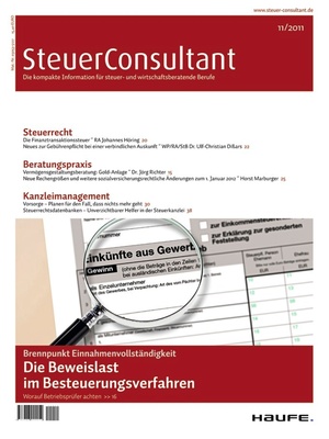 SteuerConsultant Ausgabe 11/2011 | SteuerConsultant