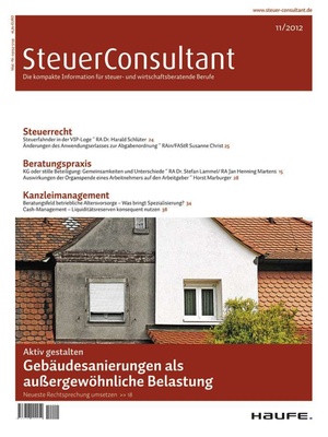 SteuerConsultant Ausgabe 11/2012 | SteuerConsultant
