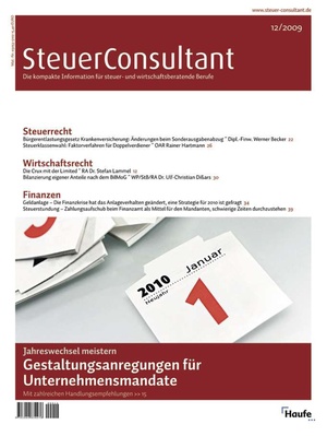 SteuerConsultant Ausgabe 12/2009 | SteuerConsultant