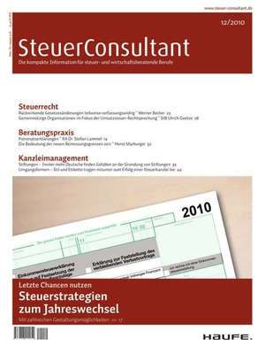 SteuerConsultant Ausgabe 12/2010 | SteuerConsultant