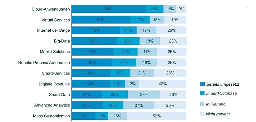 Studie Digital Value: Umsetzung Themen Projekte Digitalisierung