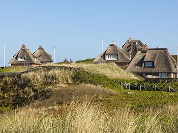 Sylt Hörnum Reetdach Häuser Dünen Nordsee