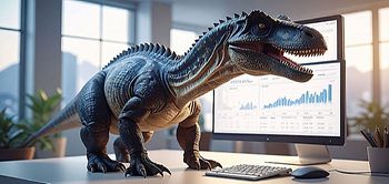 T-Rex Schreibtisch Monitor Excel-Tabelle