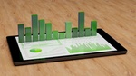 Tablet Diagramm grün Nachhaltigkeit Investment