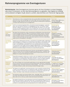 Firmenevents: Artisten sorgen für Kontakt und Begegnung