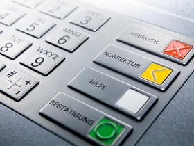 Tastatur eines Bankautomaten
