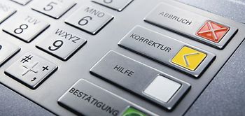 Tastatur eines Bankautomaten