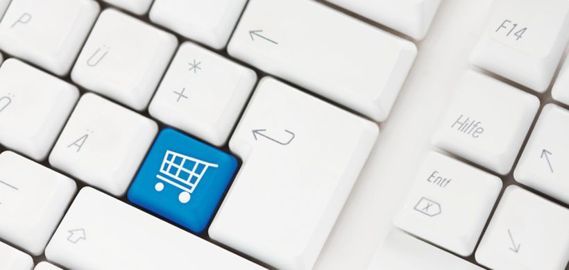 Tastatur mit Einkaufswagen-Taste