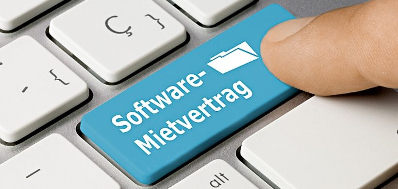 Tastaturbutton Software-Mietvertrag