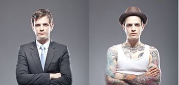 Tattoo Businessmann Privatmensch Image