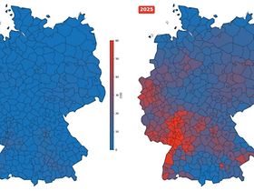 Techem Hitze-Atlas Deutschlandkarte