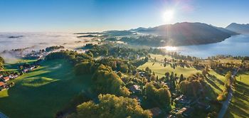 Tegernsee Alpen Bayern Berge Herbst Sonne
