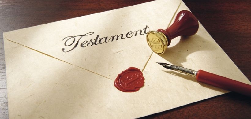 Testament mit Wachssiegel
