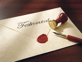 Testament mit Wachssiegel