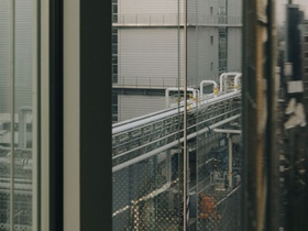Firmengelände von Merck entlang der Frankfurter Straße in Darmstadt 