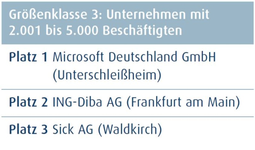 Top 3 Größenklasse 3