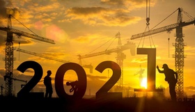 Trendwende Jahreswechsel 2021 Baustelle Wohnungsbau