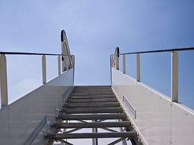 Treppe für ein Flugzeug