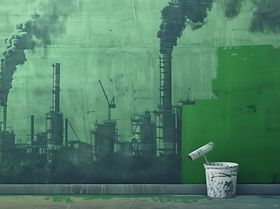 Umwelt Green washing grün Wand Eimer Klimaschutz Energiewende