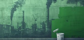 Umwelt Green washing grün Wand Eimer Klimaschutz Energiewende