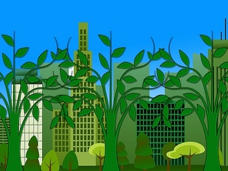 Umweltschutz, grüne Stadt