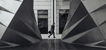 Unternehmensgebäude Geschäftsmann