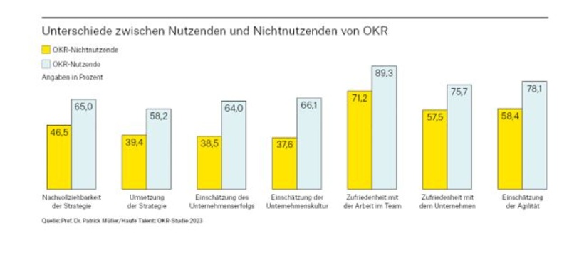 Unterschiede zwischen Nutzenden und Nichtnutzenden von OKR