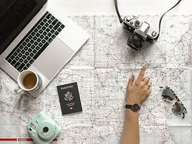 Urlaub Reise Karte Sabbatical Route