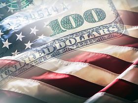 US Flagge Dollar Stars Stripes