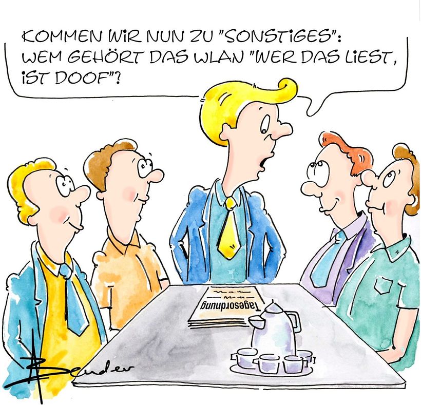 Verwalter-Cartoon