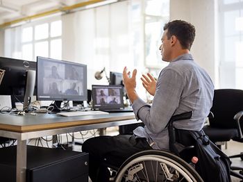Videokonferenz mit Behinderung