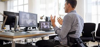 Videokonferenz mit Behinderung