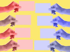 Visitenkarten Werbung Anzeige bunt