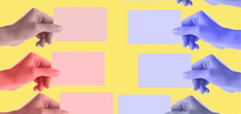 Visitenkarten Werbung Anzeige bunt