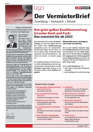 Der Vermieterbrief mit den Vermieterthemen Dezember 2021 | VermieterBrief