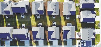 Vorort Wohnquartier Häuser Dächer