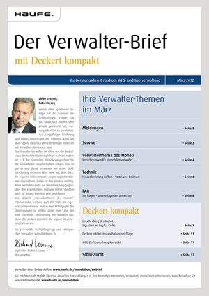 Der Verwalter-Brief Ausgabe 3/2012 | Verwalter-Brief